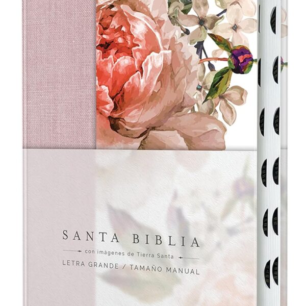 Biblia Reina Valera 1960 letra grande. Tela rosada con flores, manual con índice / Spanish Bible RVR 1960, Large Print, Pink Floral Cloth with Index (Spanish Edition)